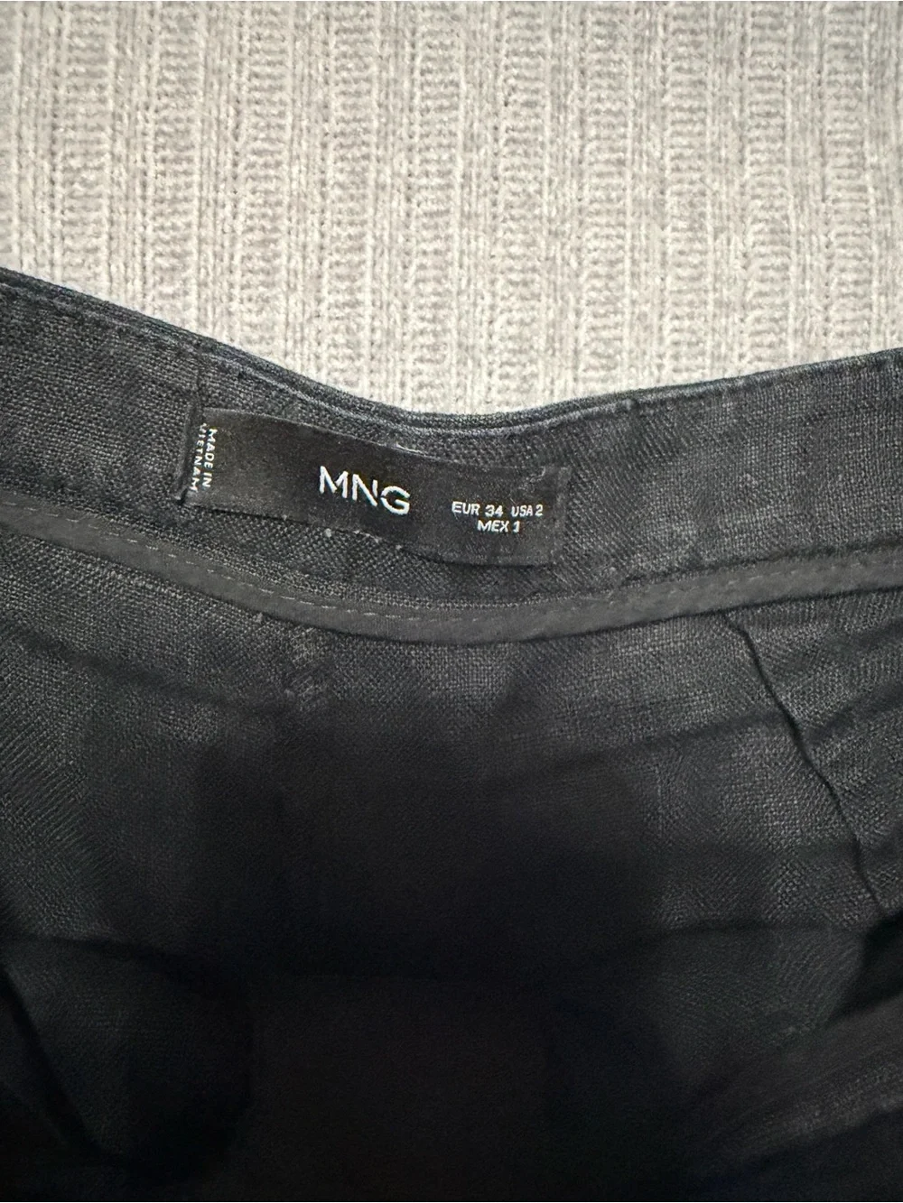 Mango Black Women's linen pants